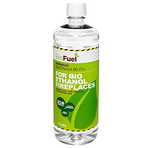 Image of EKOFUEL (1 x 1 Litre) Premium Bioethanol Fuel – Liquid Fuel for Fires Pits, Fireplace | High Purity Clean Burning Bio| Indoor & Outdoor Ethanol Fuel