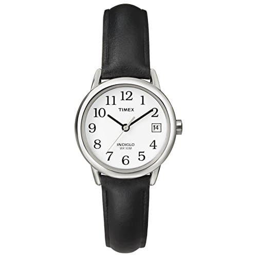 Image of Timex T2H331 Ladies Classic Watch with Black Leather Strap