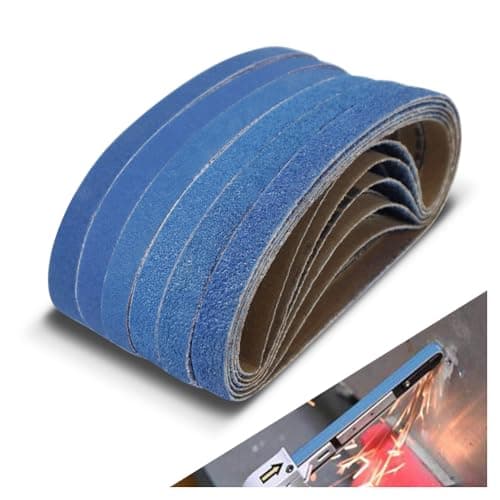 Image of 13 x 457 MM Sanding Belts, 36 Pcs Assorted Grits (40/60/80/120/180/240), Zirconia Sanding Belts for Metal Polishing, Woodworking, Derusting