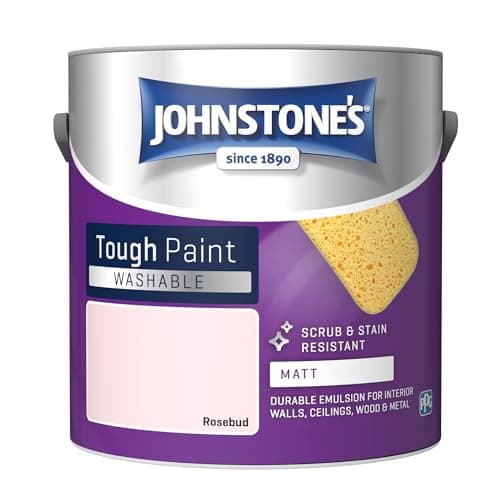 Image of Johnstone's - Washable Paint - Rosebud - Matt Finish - Emulsion Paint - Highly Durable - Stain Resistant - Non Toxic & Low Odour - 12m2 Coverage per Litre - 2.5L