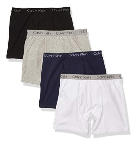 Image of Calvin Klein Boys Underwear 4 Pack Boxer Briefs Value, Black Iris Pack, 12-14