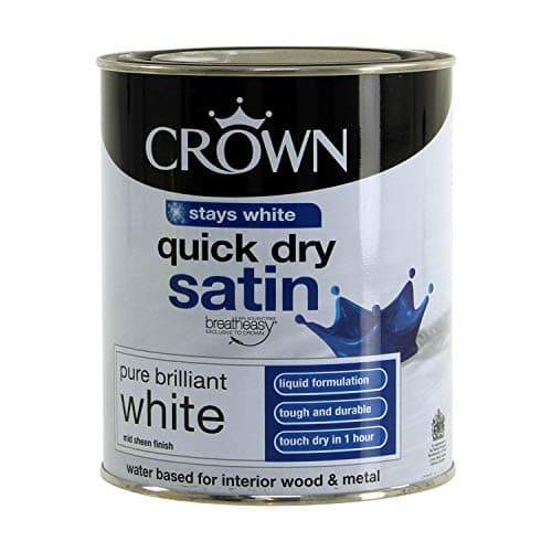 Image of Crown Retail Quick Dry Satin Pure Brilliant White, 750ml