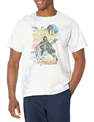Image of STAR WARS Rebel Classic Young Men's Short Sleeve Tee Shirt, White/Blue, XXL