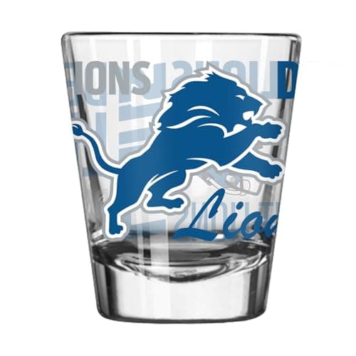 Image of Logo Brands Pro Football 2oz. Spirit Shot Glass - 2 Pack (Detroit - Lions)