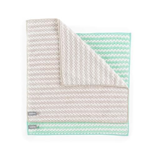 Image of Beldray Anti-Bac Microfibre Cleaning Cloths - 2 Pack, Super Absorbent, Soak Up Spills In Seconds, Reusable, Multipurpose, Perfect For Surfaces, Worktops & Crockery, Treated With AntiBac, Grey & Mint