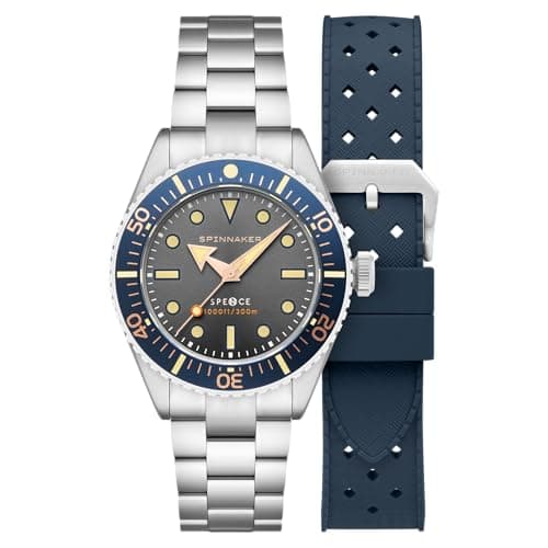 Image of Spinnaker Men's 40mm Spence 300 Automatic Gunmetal Watch with Solid Stainless Steel Bracelet SP-5097-77
