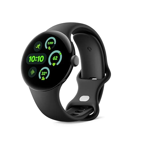 Image of Google Pixel Watch 3 (41 mm) – Android smartwatch with heart rate tracking, advanced running from Fitbit, fitness insights, 24-hour battery – Matte Black Aluminium Case – Obsidian band – Wi-Fi