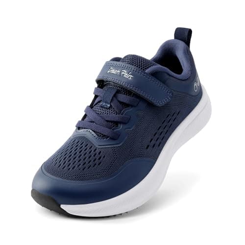 Image of DREAM PAIRS Kids Wide Toe Box Athletic Running Sneakers Breathable Lightweight Casual Tennis Shoes Minimalist for Boys Girls School Sports,Size 1 Big Kid,Dark Blue,SKRS26004K-W
