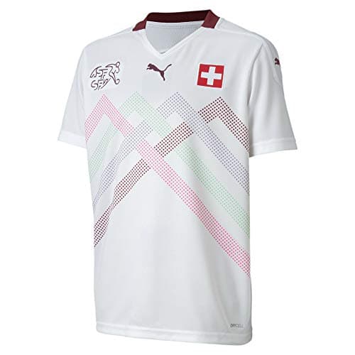 Image of Puma Sfv Away Shirt Replica Jr Football Jersey - White-Pomegranate, 140