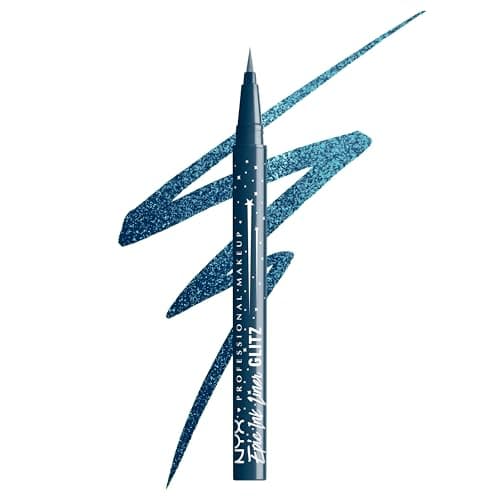 Image of NYX Professional Makeup Epic Ink Jeans Glitz Liquid Eyeliner, Long-Lasting Waterproof Eyeliner With Glitter, Easy to Use, 1 Swipe Glitter Liner, Shade: Denim Dazzle