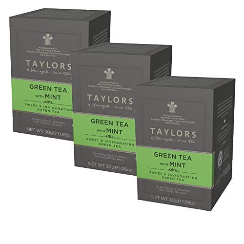Image of Taylors of Harrogate Green Tea with Mint 3 x 20 Individually Wrapped Tea Bags
