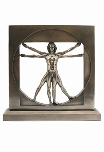Image of 8.75" The Vitruvian Man (Leonardo Da Vinci) Cold Cast Bronze Figurine