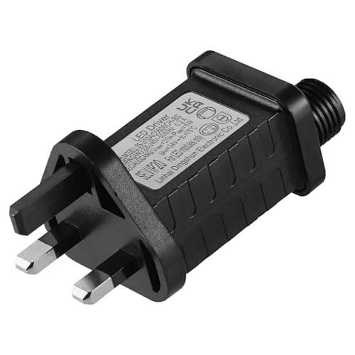 Image of JIZZU Transformers for Christmas Lights 31V 6W Transformer Plug, 9 Modes Fairy Power Supply with Timer Function, Christmas Tree Lights Plug Adapter IP20 Waterproof for XMAS and Festoon Light