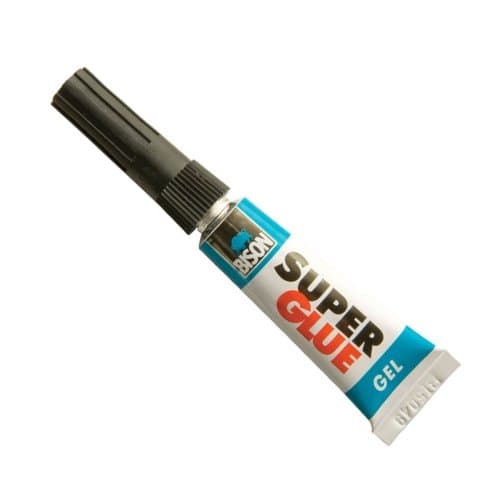 Image of Bison Super Glue Gel 3g tube by Bison