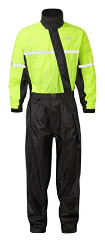 Image of JDC Motorcycle Waterproof Rain Suit Over Suit 1PC - SHIELD - Yellow/Black - XL - Regular Leg (32")