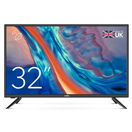Image of Cello ZBVD0223 32” HD Ready LED TV with built-in Freeview HD 3 x HDMI and USB 20 to record Live TV Easy to Setup Non-Smart TV Perfect for bedroom Made in the UK, Black