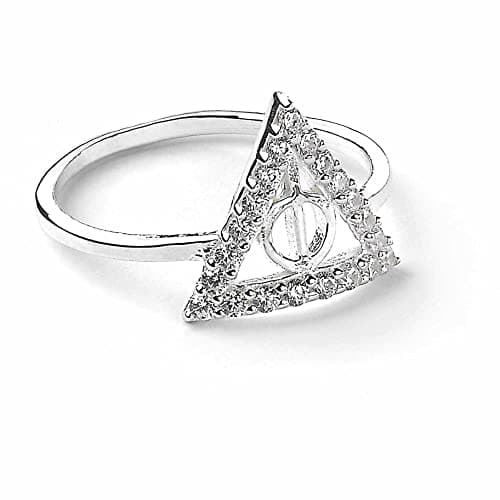 Image of Harry Potter Official Sterling Silver Deathly Hallow Ring Size Large by The Carat Shop