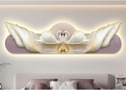 Image of 3D LED Wall Art, Sculpted Lighted Wall Decor with Warm Glow, Modern Wall Painting for Bedroom Living Room