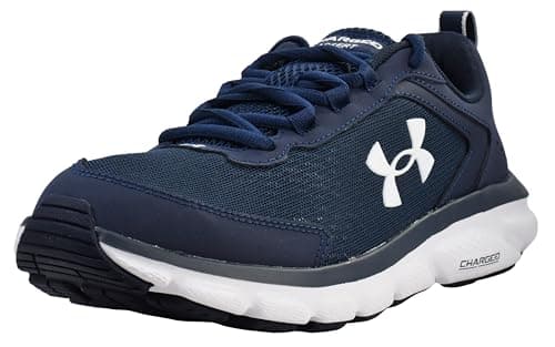 Image of Under Armour Men's Charged Assert 9 Running Shoe, Academy Blue (400)/White, 10 UK