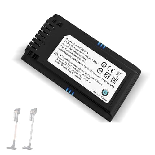 Image of 4.0Ah Battery for Samsung VCA-SBTA60 VCA-SBT90 VCA-SBT90EB, Compatible with Samsung JET60 JET65 JET70 JET75 JET90 Cordless Vacuum Cleaners. Not the Jet 85 JET95 and Jet Bespoke Series Vacuum Cleaners