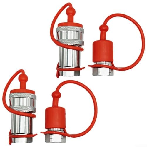 Image of 2 Sets of Hydraulic Quick Connect Couplers ISO5675 Designed for Secure and Robust Tractor Applications (NPT1/4)