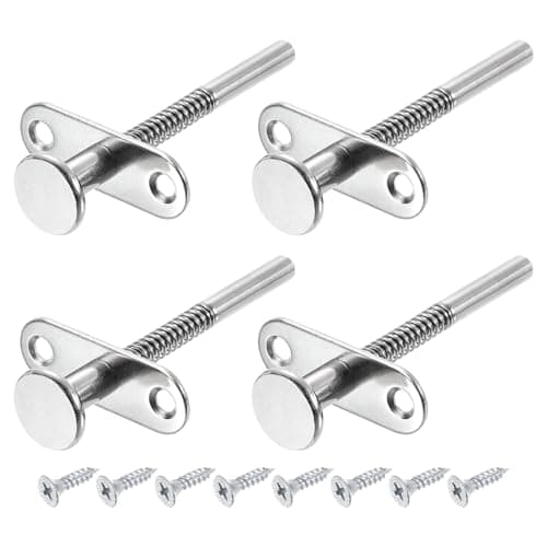 Image of sourcing map Plunger Latches, 6x40mm/0.24x3.15inch Steel Spring-Loaded Bolt Plunger Latch for Furniture Cabinet Bed Door, 4Pcs
