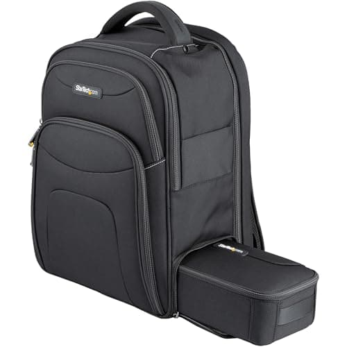 Image of StarTech.com 15.6" Laptop Backpack with Removable Accessory Case - Professional IT Tech Backpack for Work/Travel/Commute - Durable Ergonomic Computer Bag - Nylon - Notebook/Tablet Pockets (NTBKBAG156)