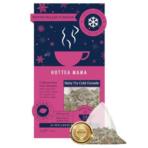 Image of HOTTEA MAMA | Baby It’s Cold Outside | Organic Whole Fruit Tea | Caffeine Free | Christmas Tea | 14 Whole Leaf Biodegradable Pyramid Bags