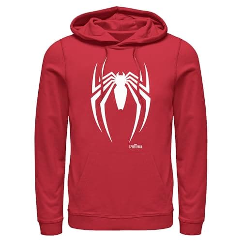 Image of Marvel Men's Universe Spider-Man Gamerverse Pullover Hoodie Hooded Sweatshirt, Red, XXL