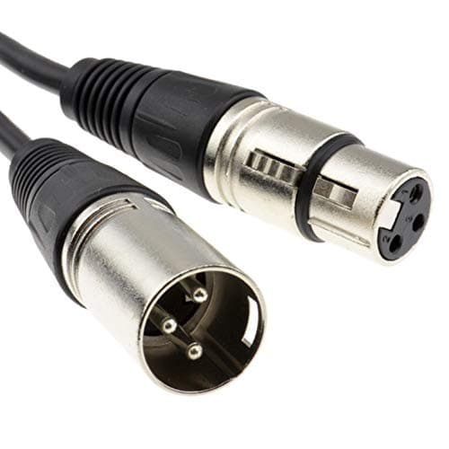 Image of Urbanphonics XLR Mic Cable | Premium Quality Pro Microphone Lead | Balanced Male XLR to Female XLR | 3 Metre Black | Clearer Sound for PA Systems, Studio Recording, Mixers, Amplification & Speakers