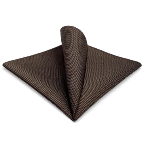 Image of shlax&wing Men's Pocket Square Hanky Solid Brown Chocolate Large Size