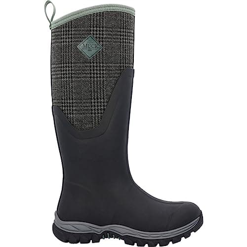 Image of Muck Boots Women's Arctic Sport II Tall Fleece Lined Waterproof Pull on Boot, Black Check, 5