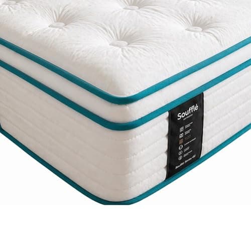 Image of SANA SLEEP 4FT6 Double Mattress, 11 Zone Orthopedic Double Mattress, Pocket Spring Mattress, Motion Isolation, Pressure Relief, Supportive & Comfortable, 135x190x27 cm