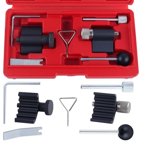 Image of LEONTOOL 6 Pcs Diesel Engine Timing Tool Kit Crankshaft Alignment Locking Timing Set Belt Tensioner Tool Compatible for Volkswagen Audi SEAT Skoda 1.9L 2.0L TDI PD DOHC Engine