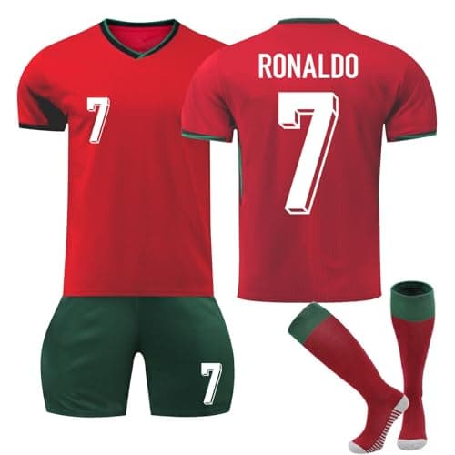 Image of Football Kits for Kids and Adult Home/Away Mens Boys Girls Soccer Jerseys Youth Trainshirts T Shirt, Short and Socks Set Fans Football Gifts 20(110-120cm) for 4-5 Years