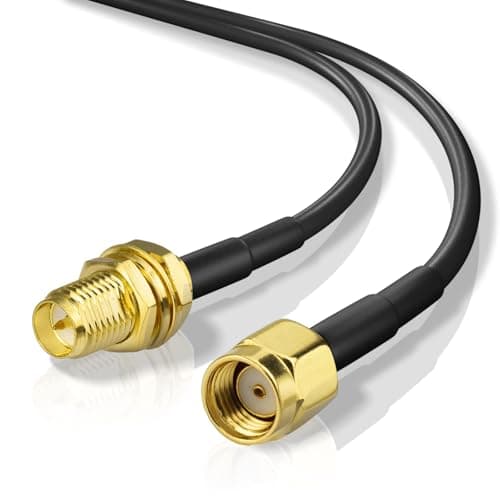 Image of Superbat RPSMA WiFi Antenna Extension Cable 2m Male to Female RG174 Coaxial Cable 50ohm for 4G LTE Router, Gateway Modem, PCIe Network Card, RTL-SDR USB Dongle Adapter, GPS/WiFi/SDR Equipment etc