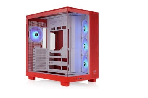 Image of Thermaltake View 380 XL TG ARGB | Mid Tower ATX Case | 4 Pre-installed ARGB Lite 120 mm Fans | Dual Tempered Glass Front | Compatible with AIO up to 360 mm | Flaming Orange