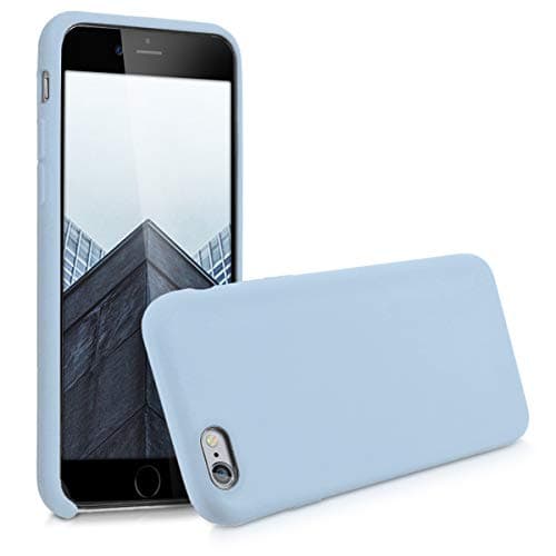 Image of kwmobile Case for Apple iPhone 6 / 6S Case - Soft Cover - Shockproof Silicone - Wireless Charging Light Blue Matte