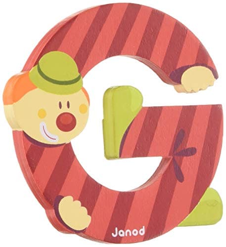 Image of Janod J04548 G Party B004XS8GN8 Wooden Clown Letter, Multicolour, one Size
