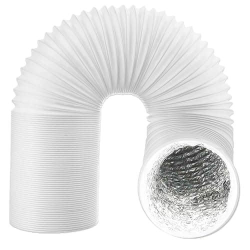 Image of SPARES2GO Universal Air Con Vent Hose PVC Aluminium Foil Insulated Portable Air Conditioner Duct AC Outlet Pipe (6" x 6m)