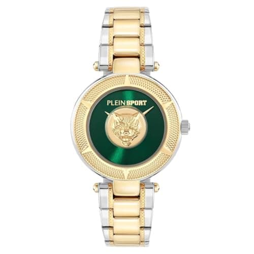 Image of Plein Sport Women's Watch Analogue Quartz Opium Stainless Steel, Bic/Green - Pscea0725, Bracelet