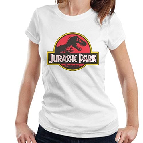 Image of Jurassic Park Classic Logo Women's T-Shirt White