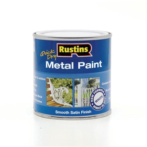 Image of Rustins MPWH250 250ml Quick Dry Metal Paint - White