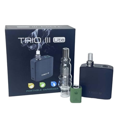 Image of AISVAPE TRIO III Portable Herbal Vaporizer Dry Herb Vaporizer - Temperature Control, Quick Swapped Chamber, Pure Clean Vapor - (Water bubbler included)