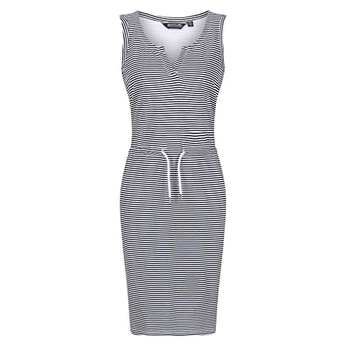 Image of Regatta Womens/Ladies Fahari Stripe Shift Casual Dress (18 UK) (Navy/White)