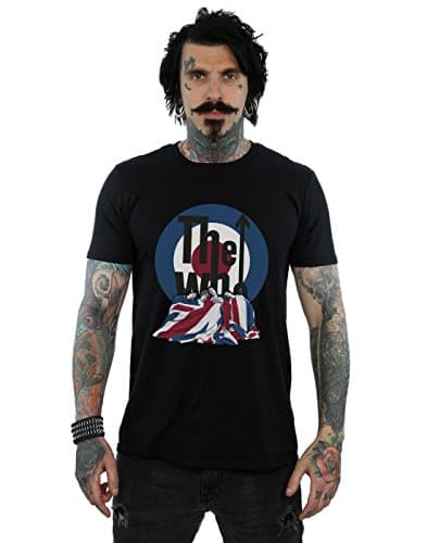 Image of Absolute Cult The Who Men's Flag Blanket T-Shirt Black Large