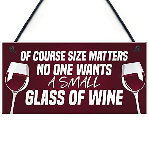 Image of Red Ocean Funny Home Bar Signs Novelty Wine Alcohol Gifts Man Cave Hanging Pub Signs Funny Gifts For Her Friend