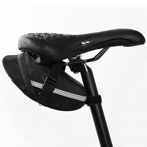 Image of LZGOPE Waterproof Saddle Bag-Reflective Accessories Storage Cycling Seat Bag-Black