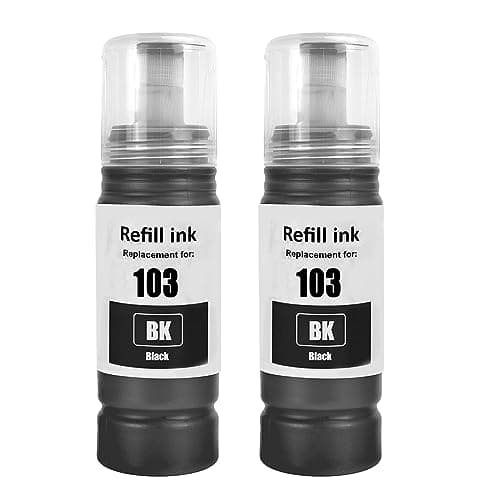 Image of SHUOLEI 103 Ink Compatible with epson 103 C13T00S64A Ink Bottle Multipack for EcoTank L1200 L1210 L1250 L3100 L3110 L3111 L3116 L3150 L3151 (2-Pack,2 Black)