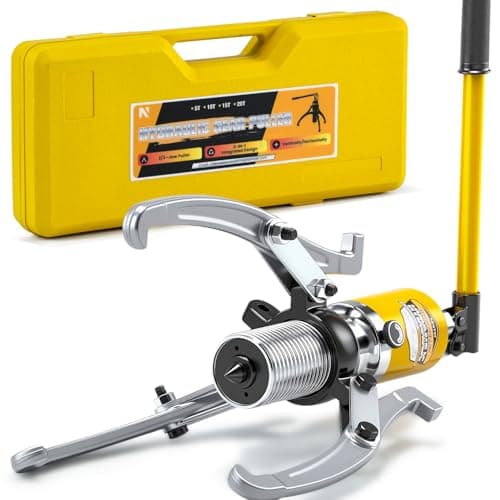 Image of NEWTRY 10 Ton Hydraulic Gear Puller Kit, Wheel Bearing Pulling Separator, 3 Jaw Puller, Vertically & Horizontally, w/Case, Heavy Duty Mechanical Repair